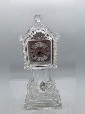 Crystal Legends by Godinger Lead Crystal Mantel Clock Quartz Battery Works